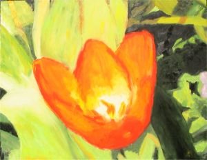 Red Tulip by Alex Borissov, oil on canvas, 2002